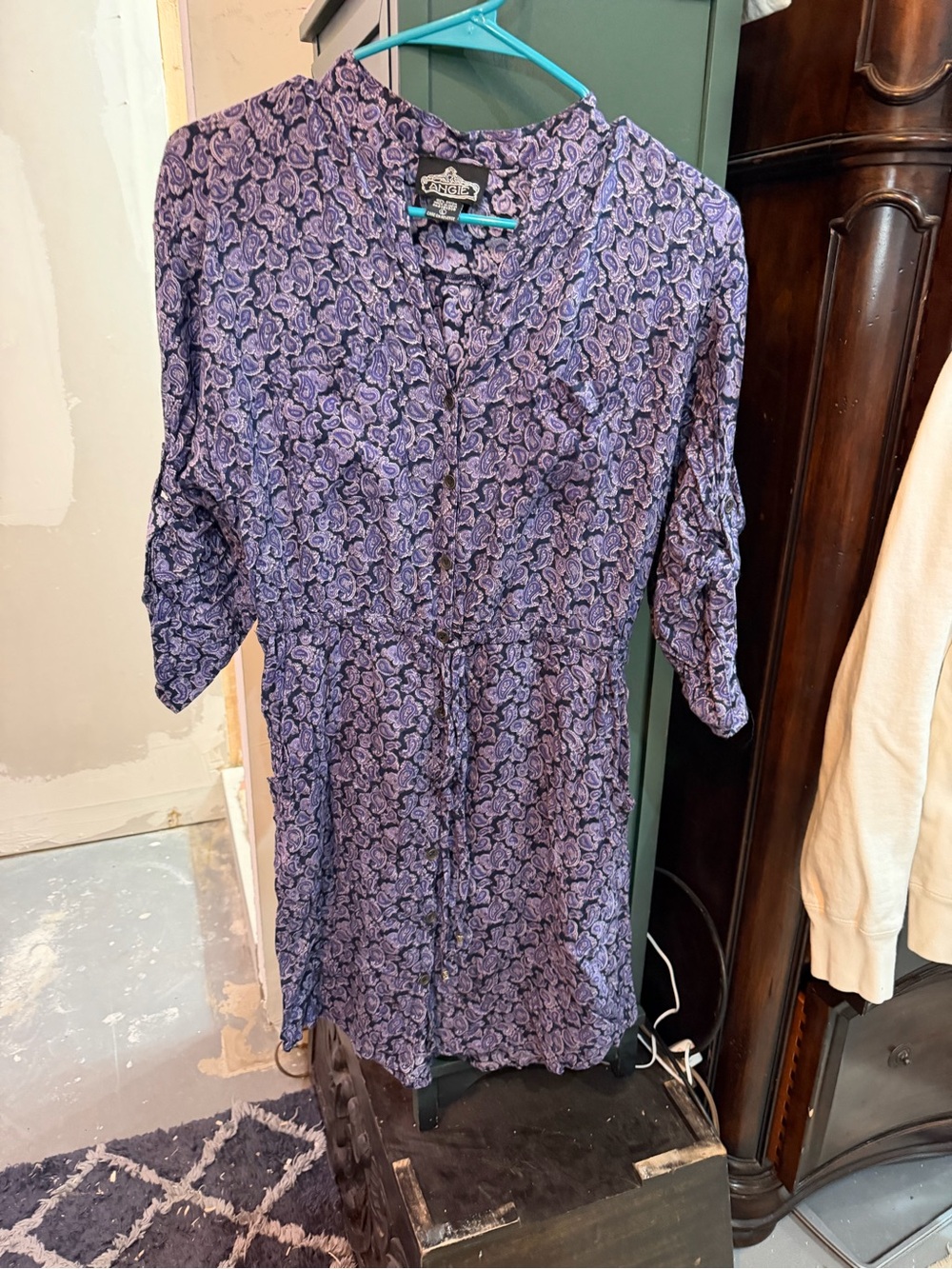 Angie Purple Paisley Midi Dress